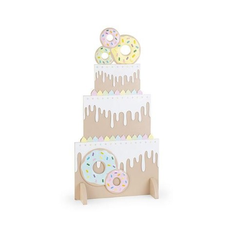 DISPLAY LEGNO CON DONUTS H78